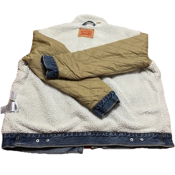 Levi’s Sherpa Trucker Jacket 16365-0044 Men’s Size L Light Blue Denim EXC cond - Picture 13 of 13